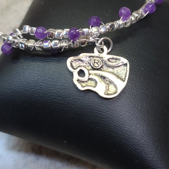 PANTHER BRACELET Silver/Purple. ADJUSTABLE - Picture 5 of 9